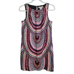 Mara Hoffman Geometric Tribal Sunburst Print Mini Shift Casual Dress Size XS